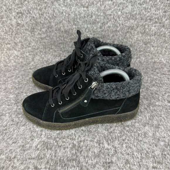 ✅Aetrex Bonnie Arch Support Sneakers Black Womens 7.5-8 EU38 Side-zip Orthotic - Picture 6 of 12